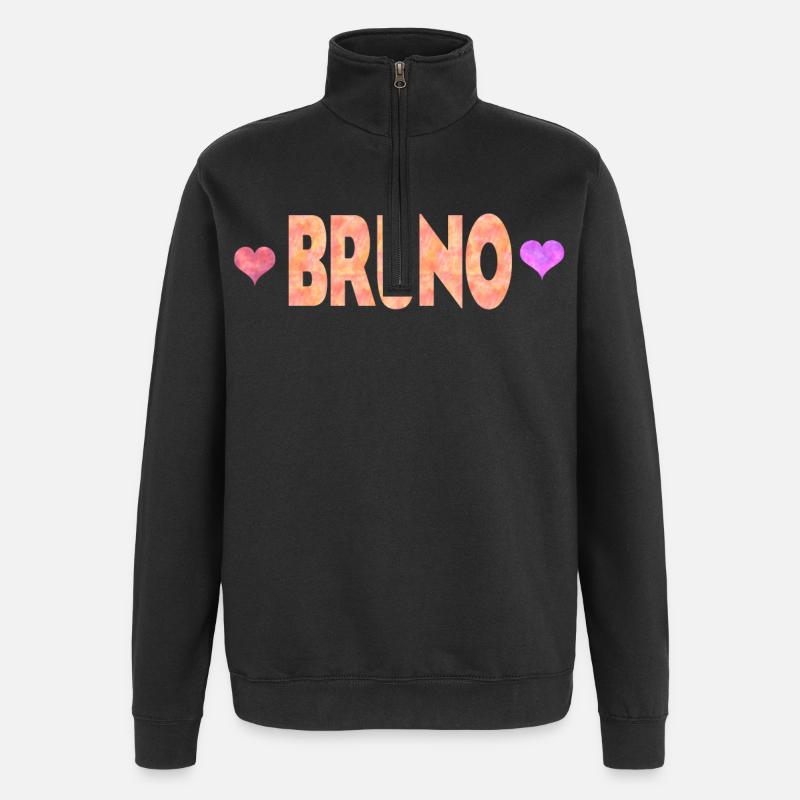 Bruno - Sweat à zip 1/4 - noir