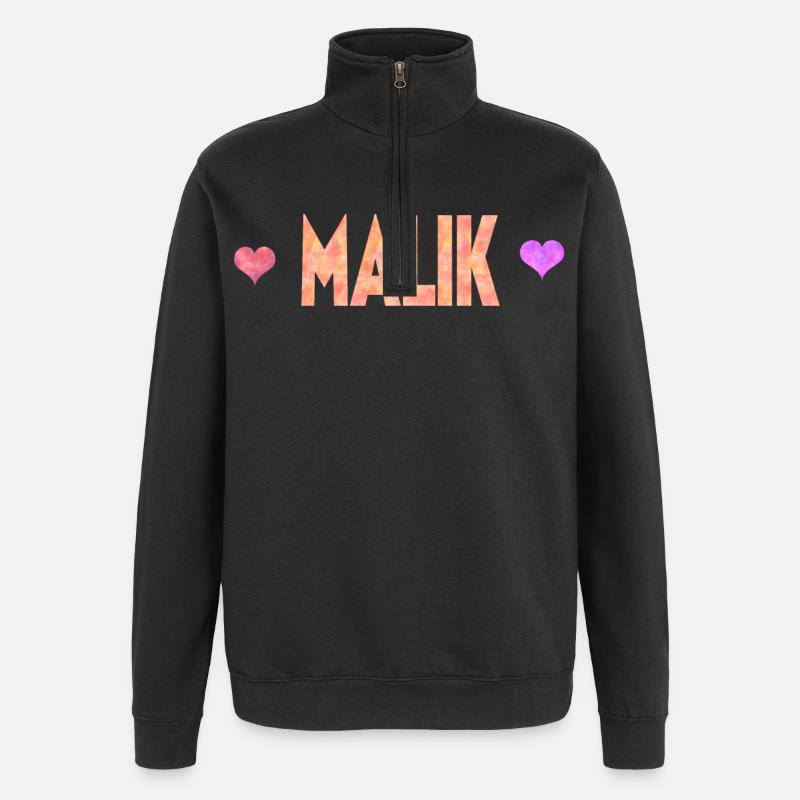 Malik - Quarter-Zip-Sweatshirt - Schwarz