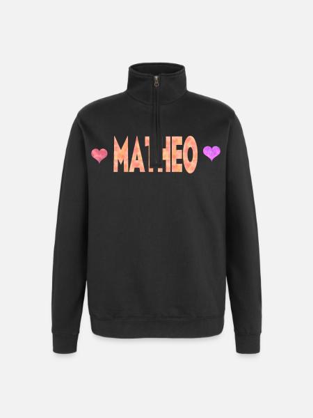 Matheo - Quarter-Zip-Sweatshirt - Schwarz