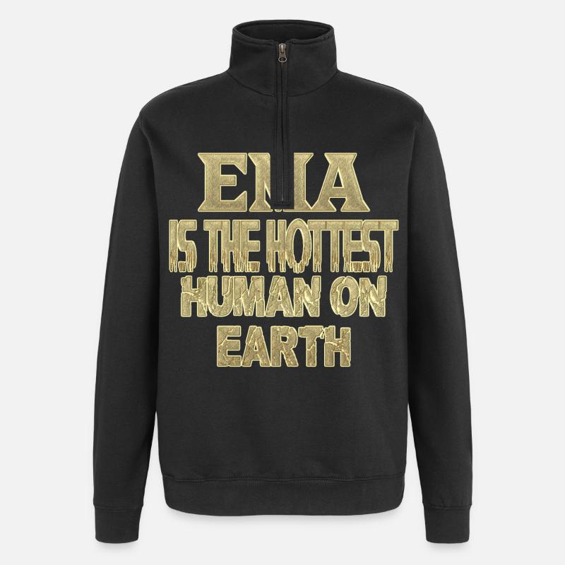 Ema - Sweat à zip 1/4 - noir