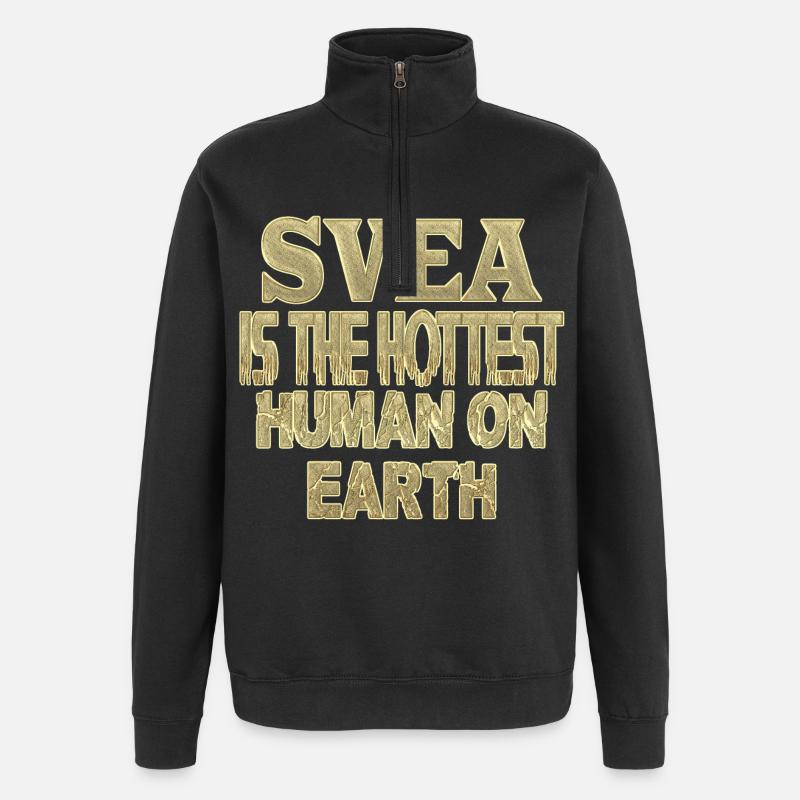 Svea - Quarter-Zip Sweatshirt - black
