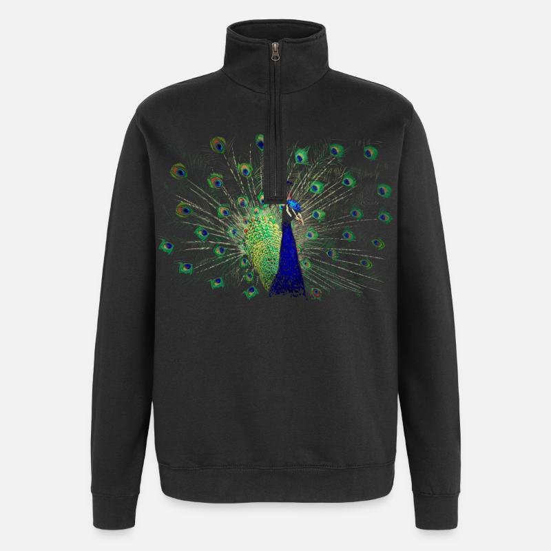 Peacock - Sweat à zip 1/4 - noir