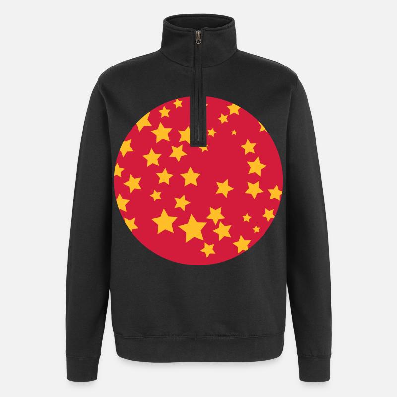 starry sky - Quarter-Zip Sweatshirt - black