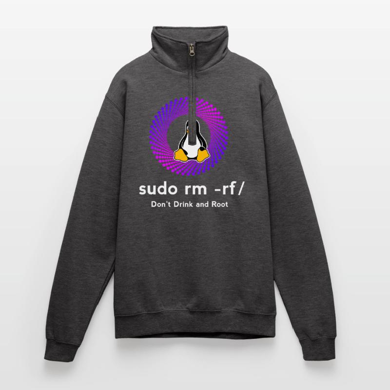 Computer Sys admin Penguin Nerd pc sudo rm -rf cod Quarter-Zip Sweatshirt