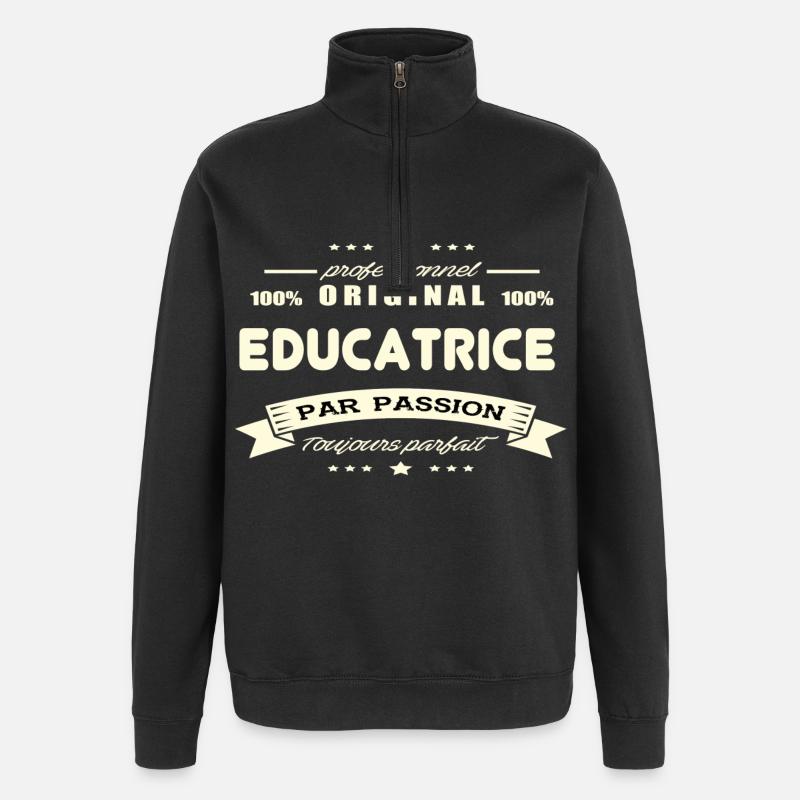 Educatrice Original - Sweat à zip 1/4 - noir
