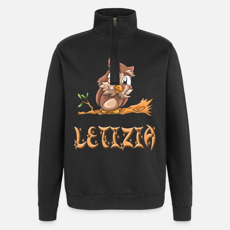 Eule Letizia - Quarter-Zip-Sweatshirt - Schwarz