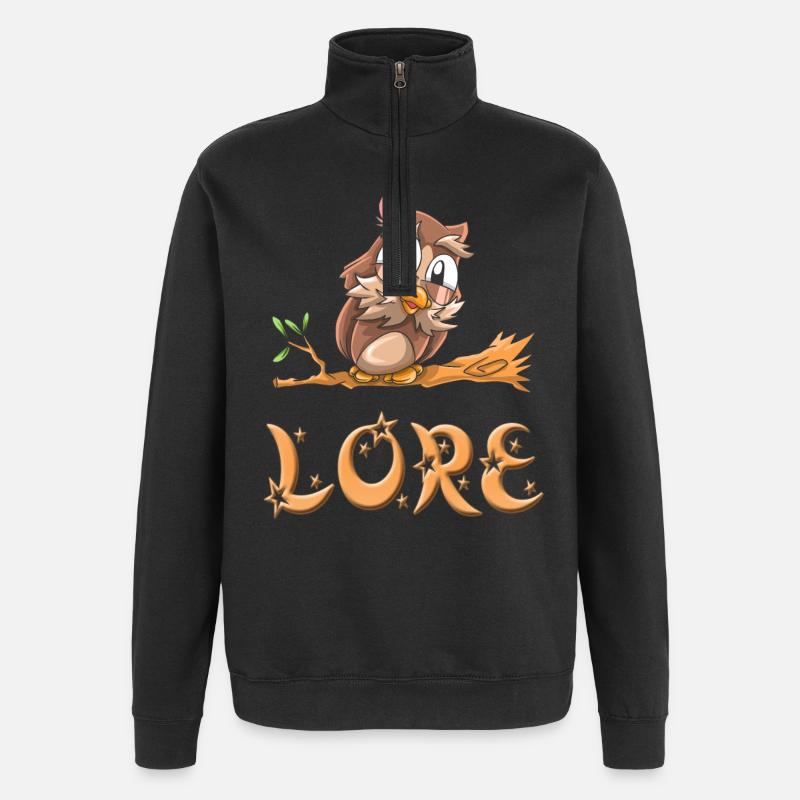 Owl Lore - Quarter-Zip Sweatshirt - black