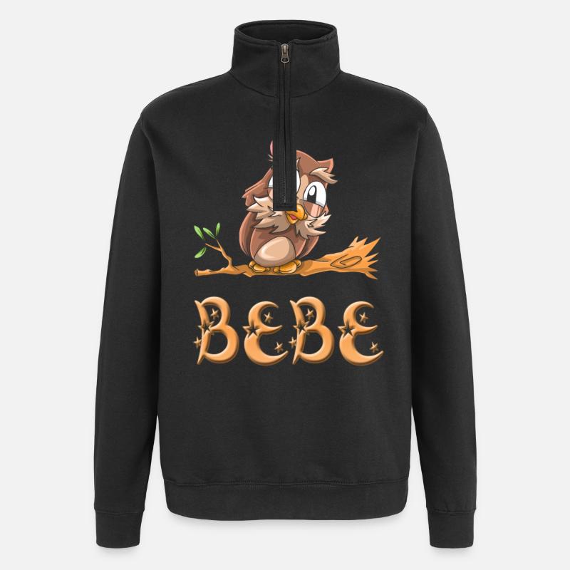 Eule Bebe - Quarter-Zip-Sweatshirt - Schwarz