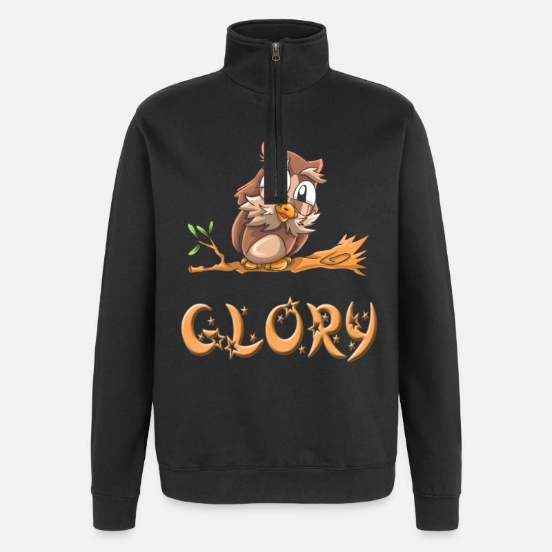 Eule Glory - Quarter-Zip-Sweatshirt - Schwarz