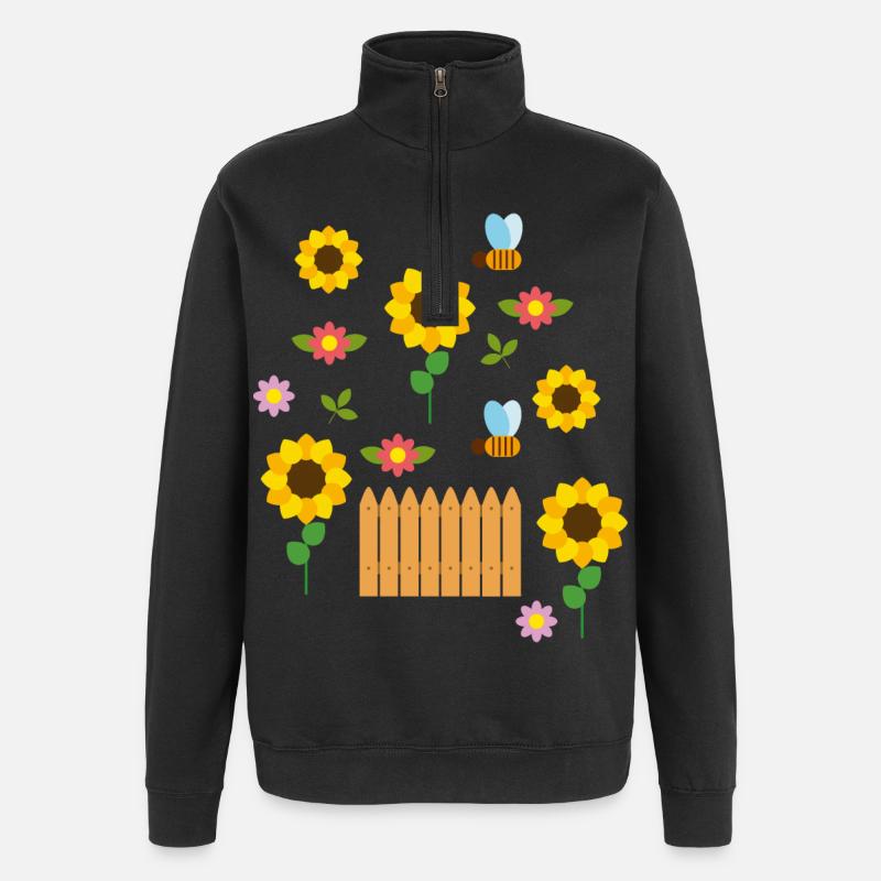 Sommer - Quarter-Zip-Sweatshirt - Schwarz