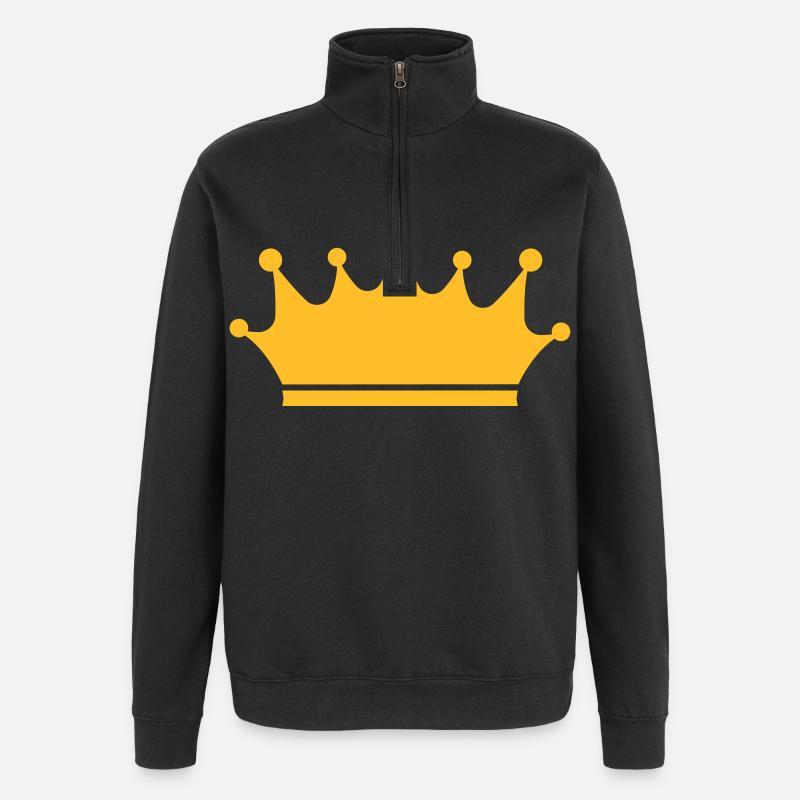 Crown - Quarter-Zip Sweatshirt - black