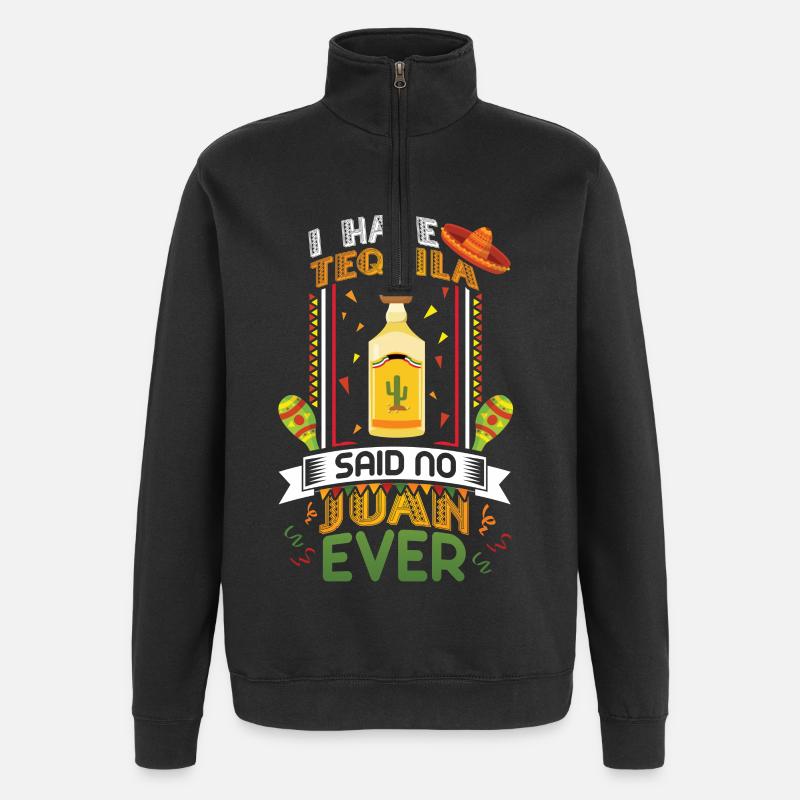 Partie de tequila potable - Sweat à zip 1/4 - noir