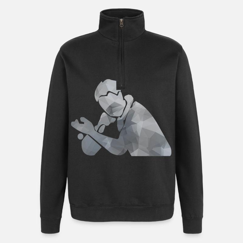 Ping-jouet de ping-congiste silhouette cadeau - Sweat à zip 1/4 - noir