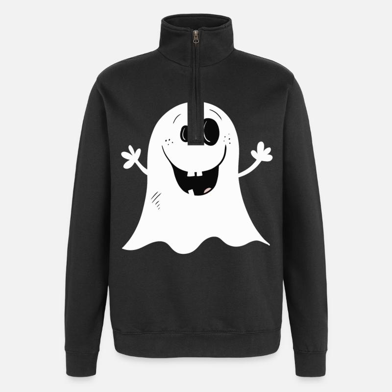 Cool Little Ghost I Halloween - Sweat à zip 1/4 - noir