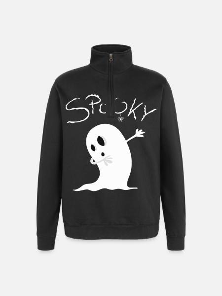 Spooky Dab Dance Ghost I Halloween - Quarter-Zip Sweatshirt - black