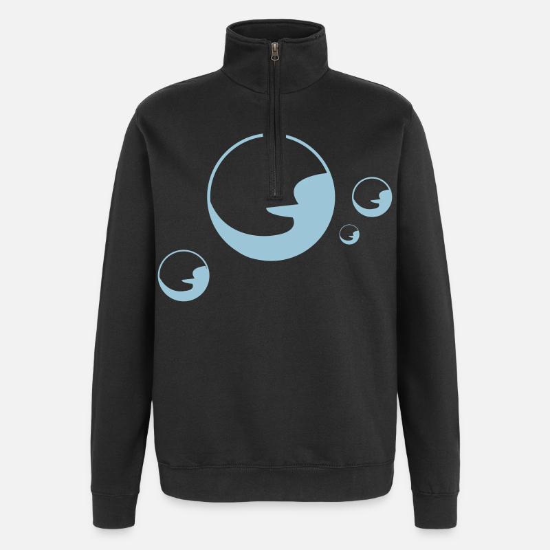 Soapbubble Seifenblasen schaum - Quarter-Zip-Sweatshirt - Schwarz