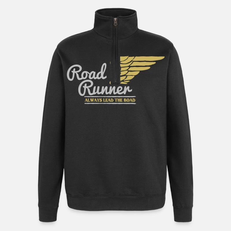 Biker Bild - Quarter-Zip-Sweatshirt - Schwarz