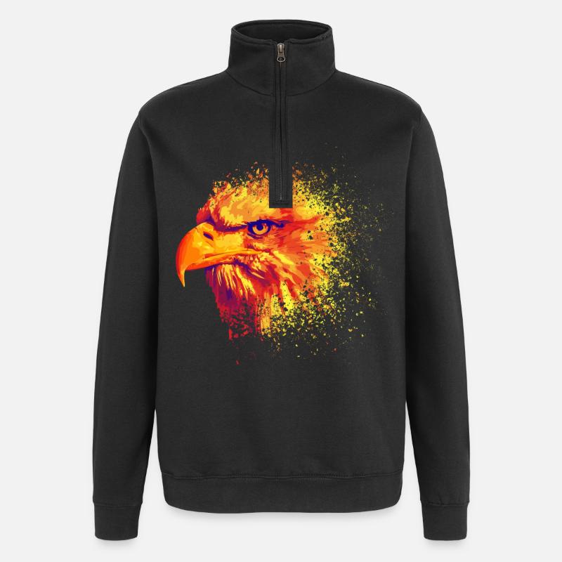 Feuervogel - Quarter-Zip-Sweatshirt - Schwarz