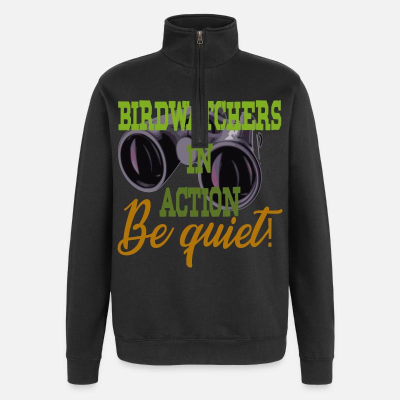 Observation des oiseaux Ornithologie - Sweat à zip 1/4 - noir