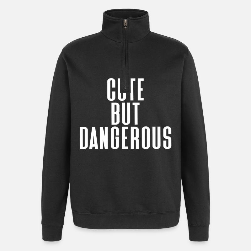 cute  - Quarter-Zip-Sweatshirt - Schwarz