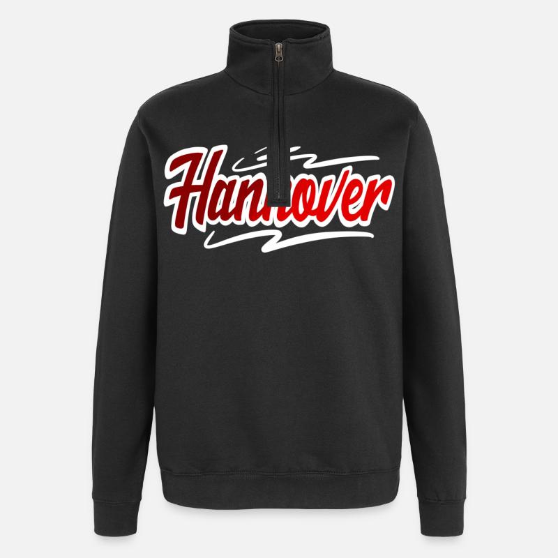 Hannover - Quarter-Zip-Sweatshirt - Schwarz