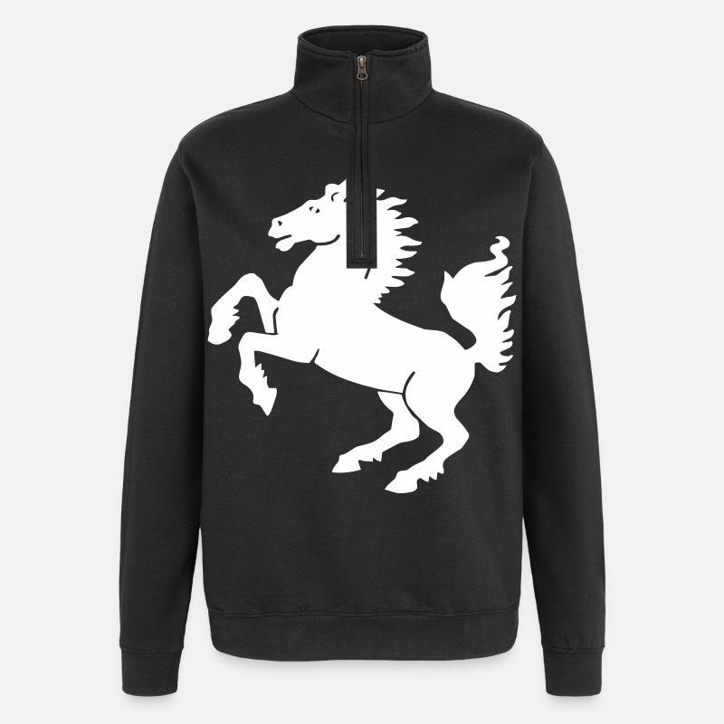 Stuttgart - Design - Sweat à zip 1/4 - noir