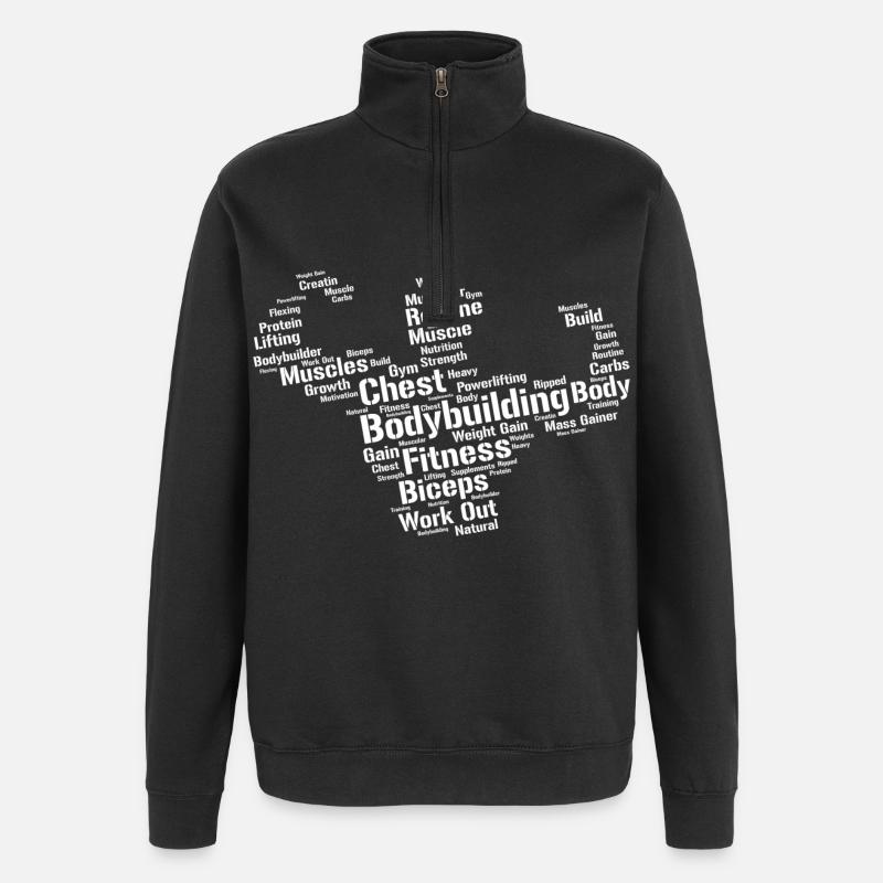 Bodybuilder - Quarter-Zip Sweatshirt - black