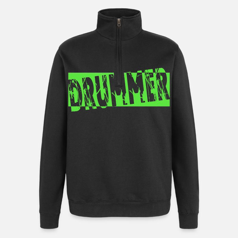 Drums Drummer Gift - Quarter-Zip Sweatshirt - black