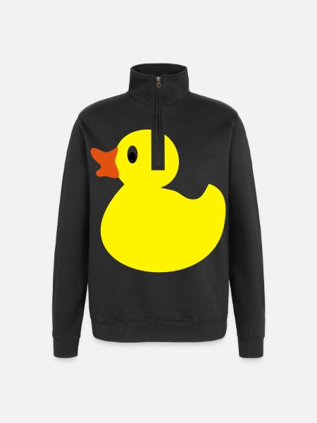 rubber duck - Quarter-Zip Sweatshirt - black