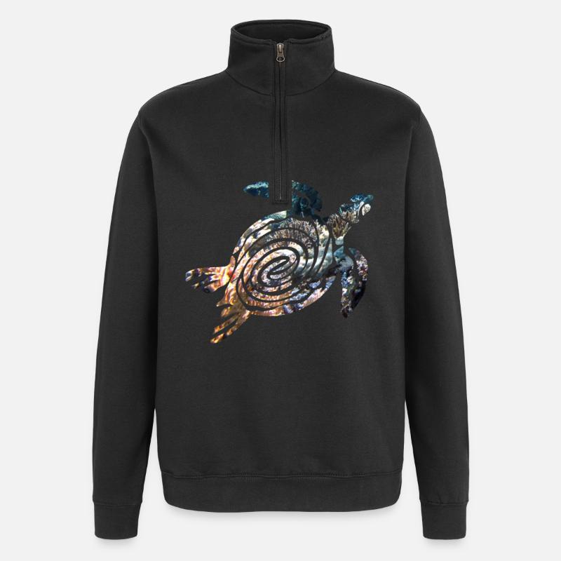Schildkröte - Quarter-Zip-Sweatshirt - Schwarz