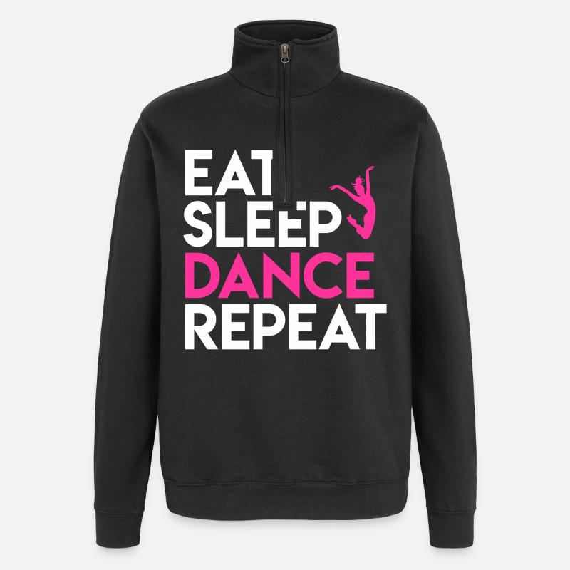 Danse et Vie Devise Design - Sweat à zip 1/4 - noir
