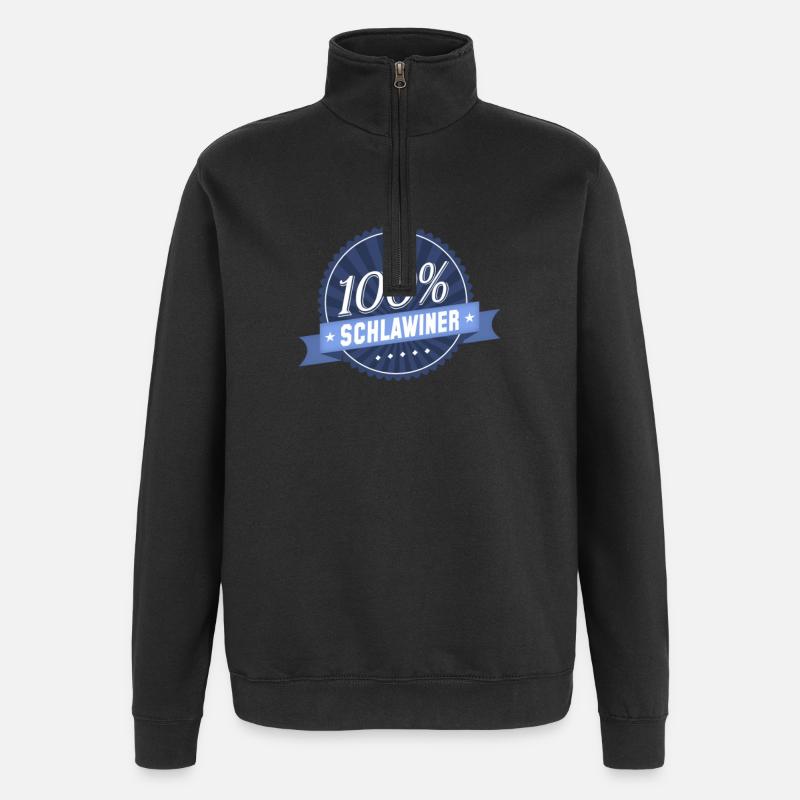 100 % Schlawiner - Quarter-Zip-Sweatshirt - Schwarz