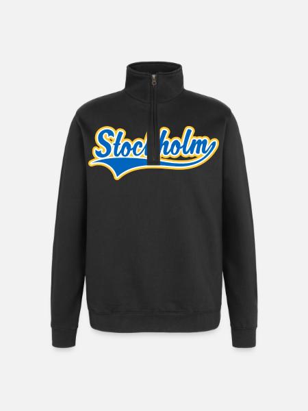 Stockholm Swoosh - Tröja med 1/4-dragkedja - svart