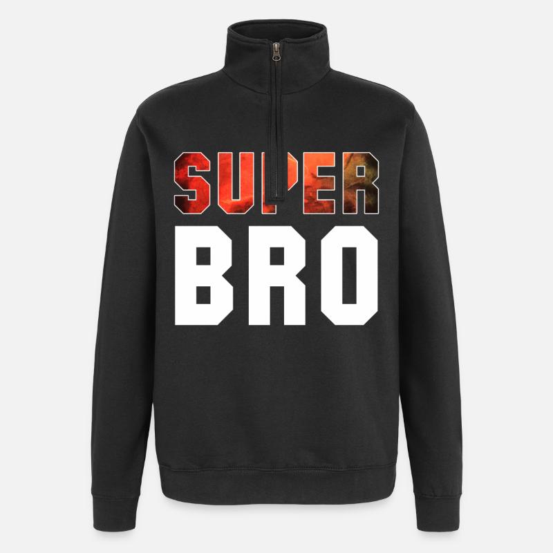 Super frère frère cadeau - Sweat à zip 1/4 - noir