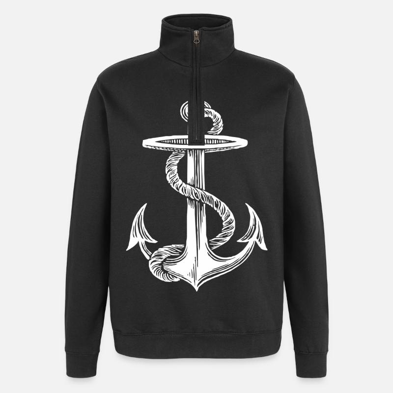 Anker - Quarter-Zip-Sweatshirt - Schwarz