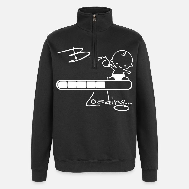 Baby Loading - Quarter-Zip Sweatshirt - black