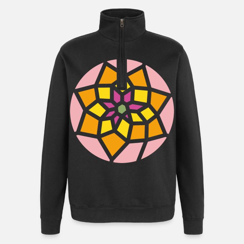 mandala - Quarter-Zip Sweatshirt - black