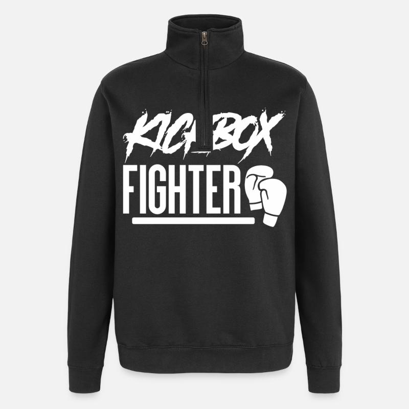 Kickboxen Kickboxing - Quarter-Zip-Sweatshirt - Schwarz