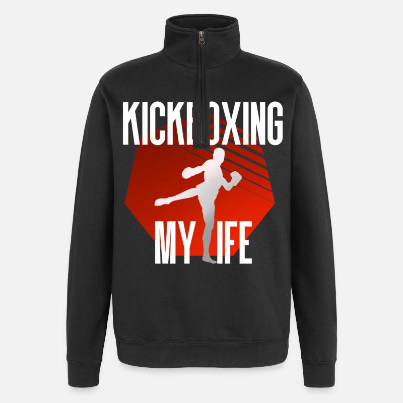 Kickboxing Kickboxing - Quarter-Zip Sweatshirt - black