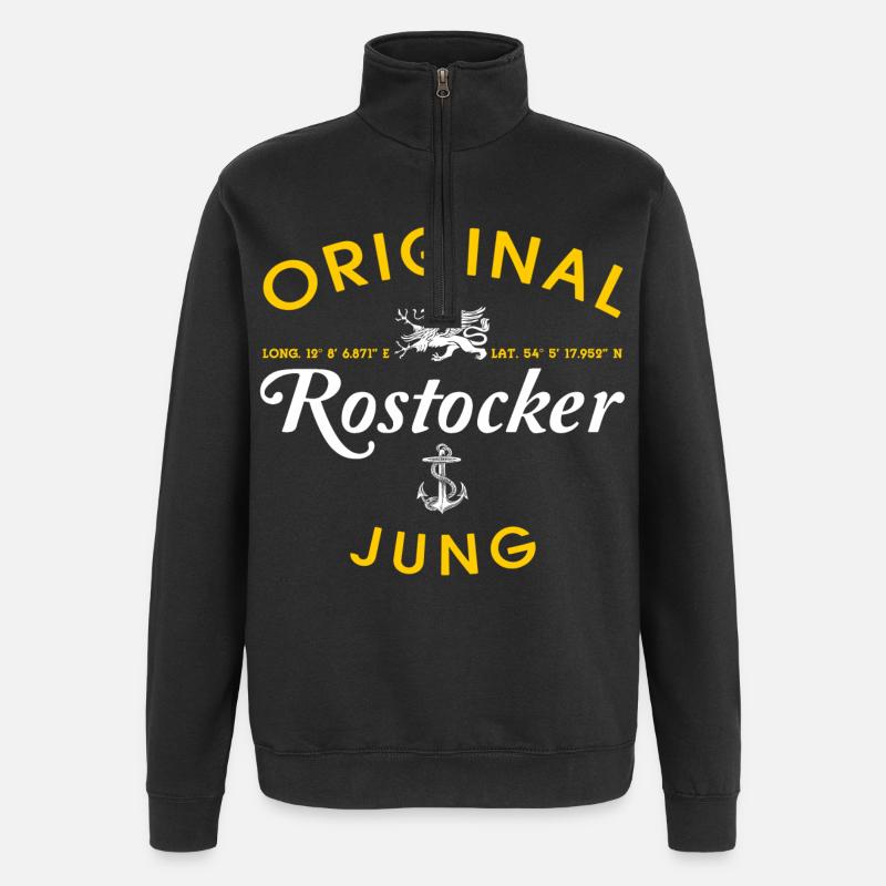Original Rostocker Jung - Quarter-Zip Sweatshirt - black