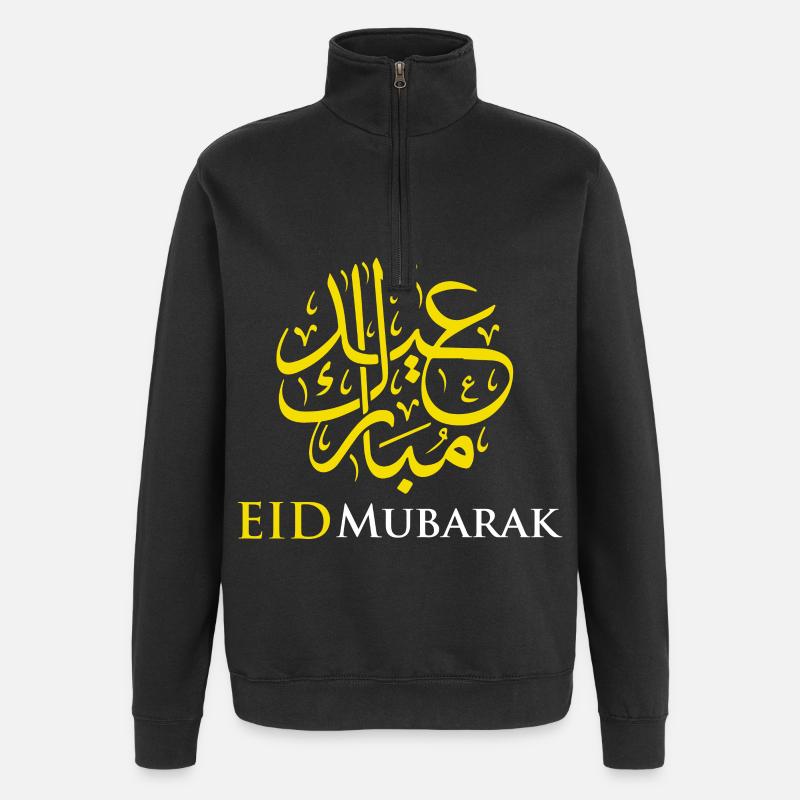 Islam Eid Mubarak - Sweat à zip 1/4 - noir