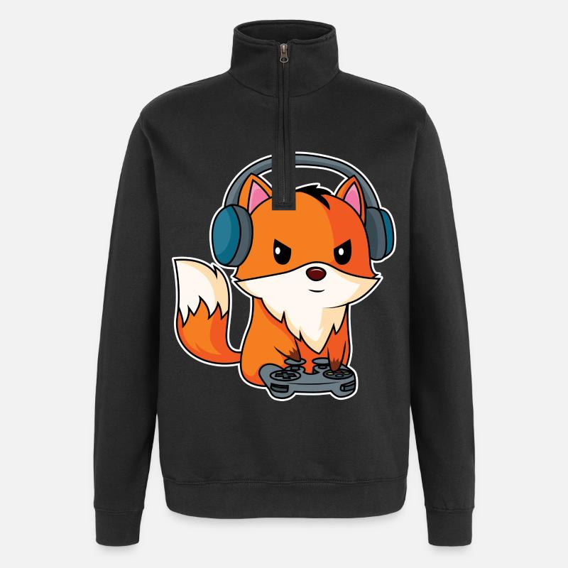 Gaming Fox - Conception Fox Player - Sweat à zip 1/4 - noir