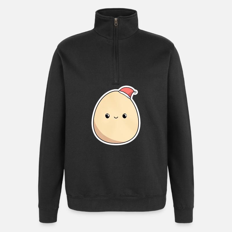 Noël - Sweat à zip 1/4 - noir