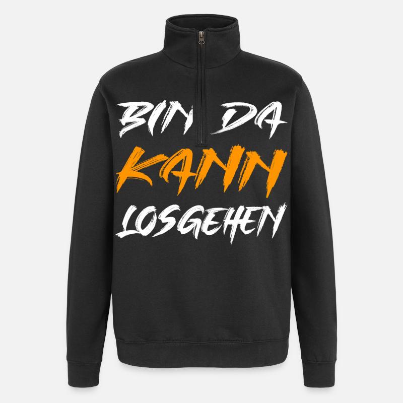 Je peux y aller. - Sweat à zip 1/4 - noir
