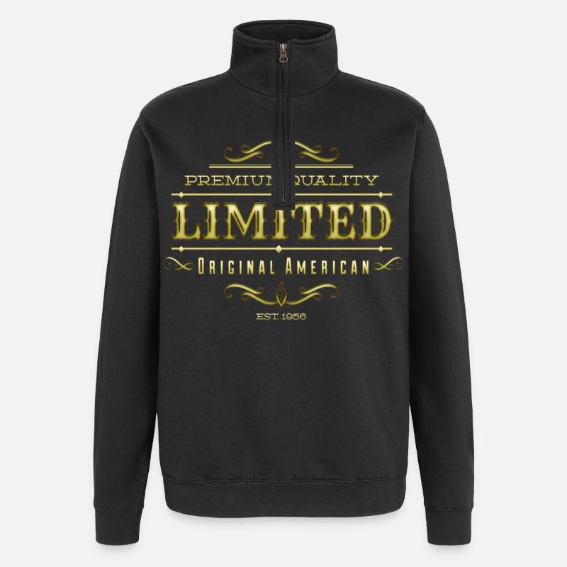 Or limité - Sweat à zip 1/4 - noir