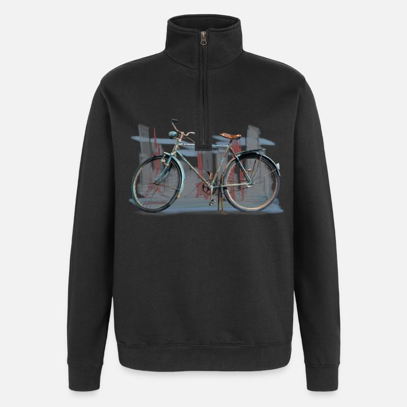 Bicycle - Quarter-Zip Sweatshirt - black