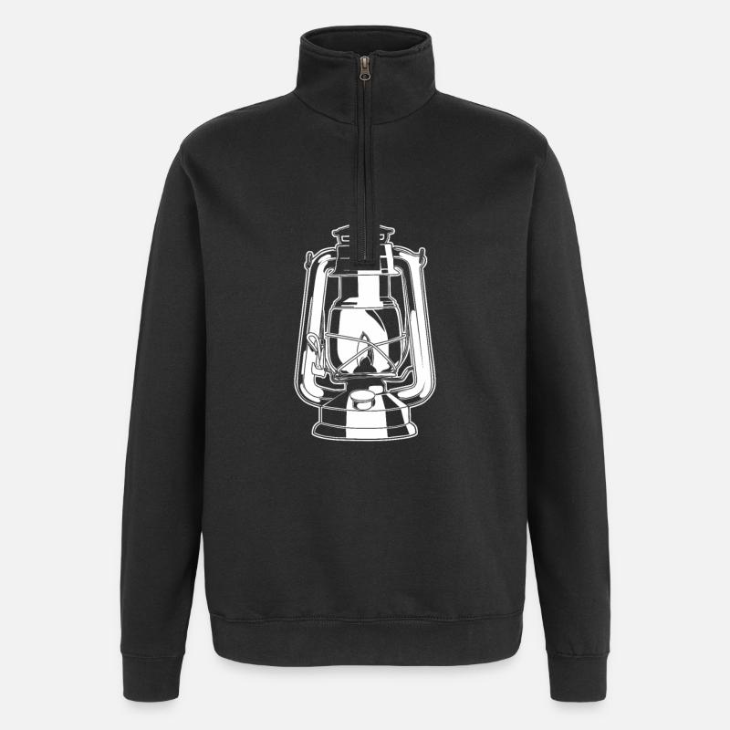 Öllampe - Quarter-Zip-Sweatshirt - Schwarz