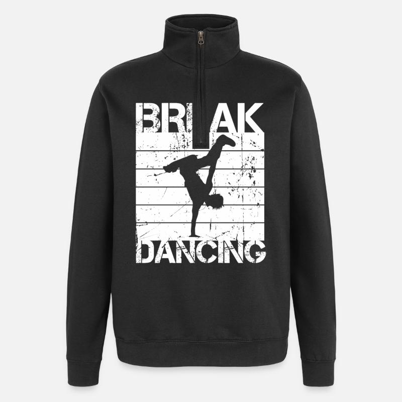 Breakdancing - Quarter-Zip Sweatshirt - black
