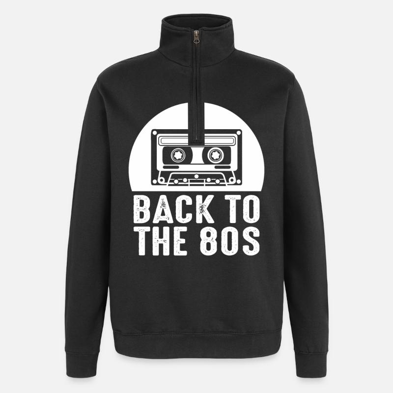 80s - Quarter-Zip Sweatshirt - black