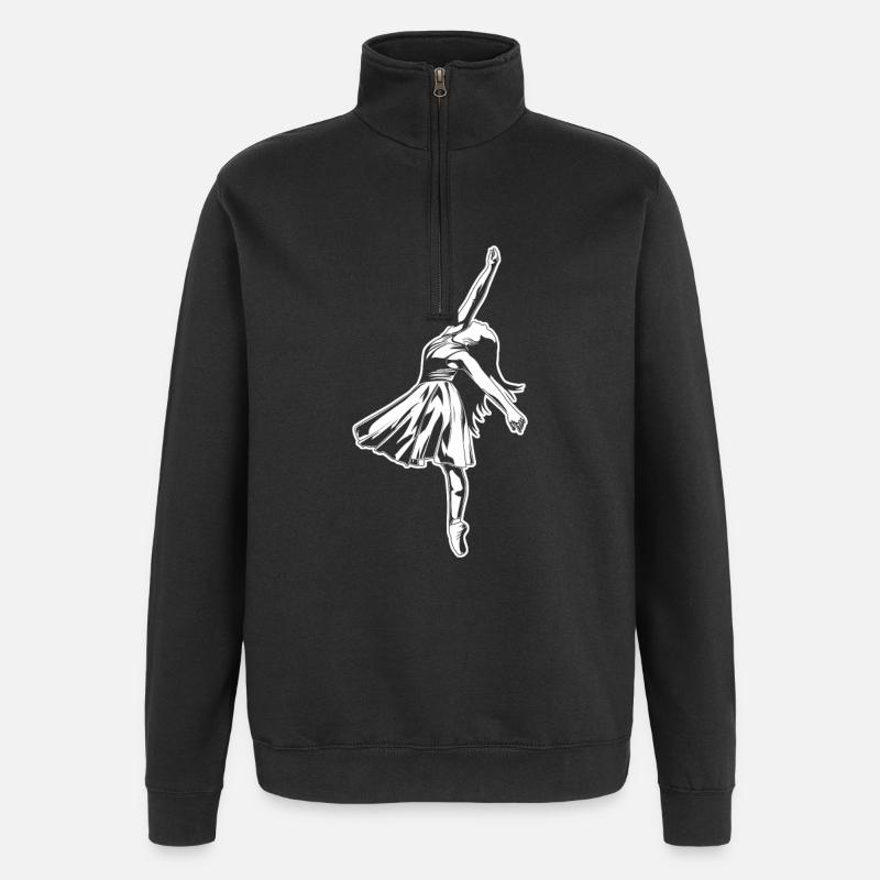 Ballett - Quarter-Zip-Sweatshirt - Schwarz